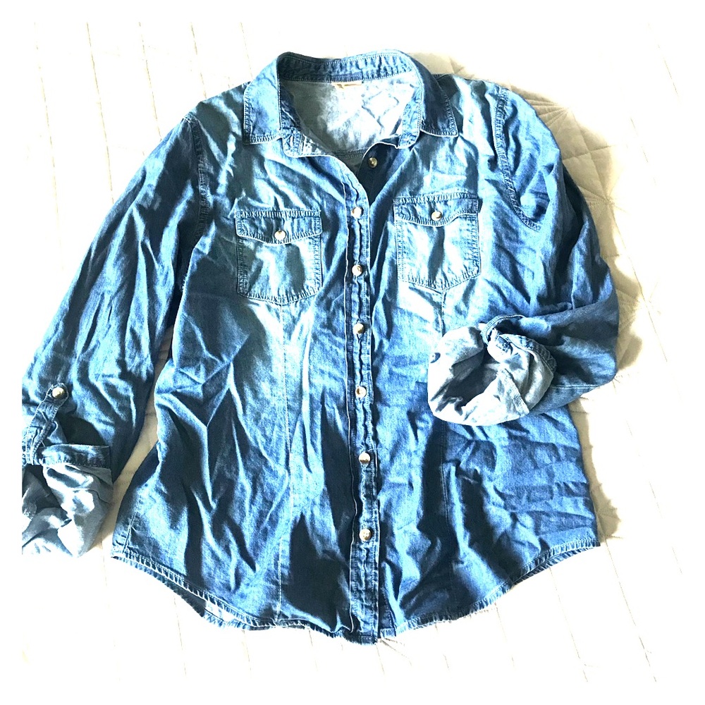 Jr Large: Classic Denim Blouse